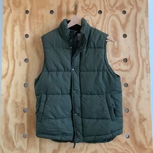 St. John’s Bay Army Green Puffer Vest